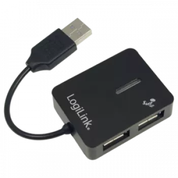 USB šakotuvas LOGILINK UA0139 — 4 prievadų USB 2.0, 480 Mbit/s, juodas