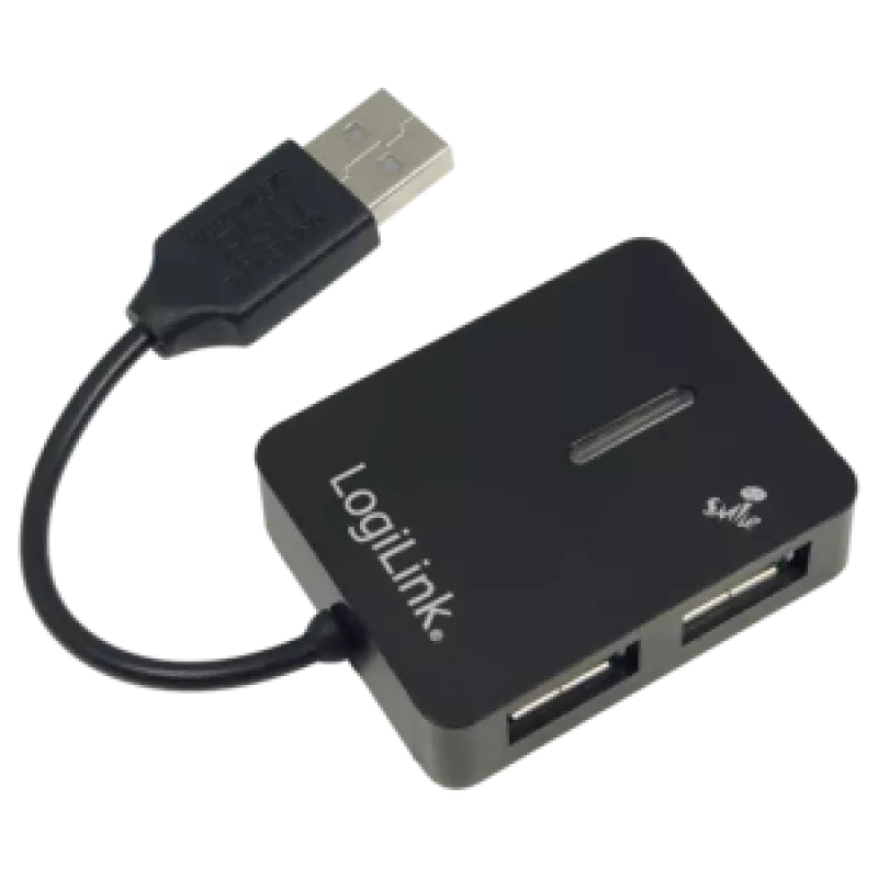 USB šakotuvas LOGILINK UA0139 — 4 prievadų USB 2.0, 480 Mbit/s, juodas