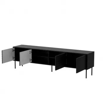 Cama CORTINA 4D TV spintelė 200x40x55 juodas