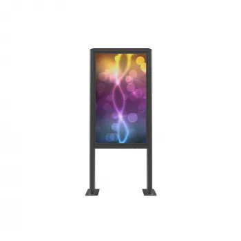 Reklamos ekrano gaubtas Edbak POK101 plieninis juodas vertikalus 862x200x1981mm