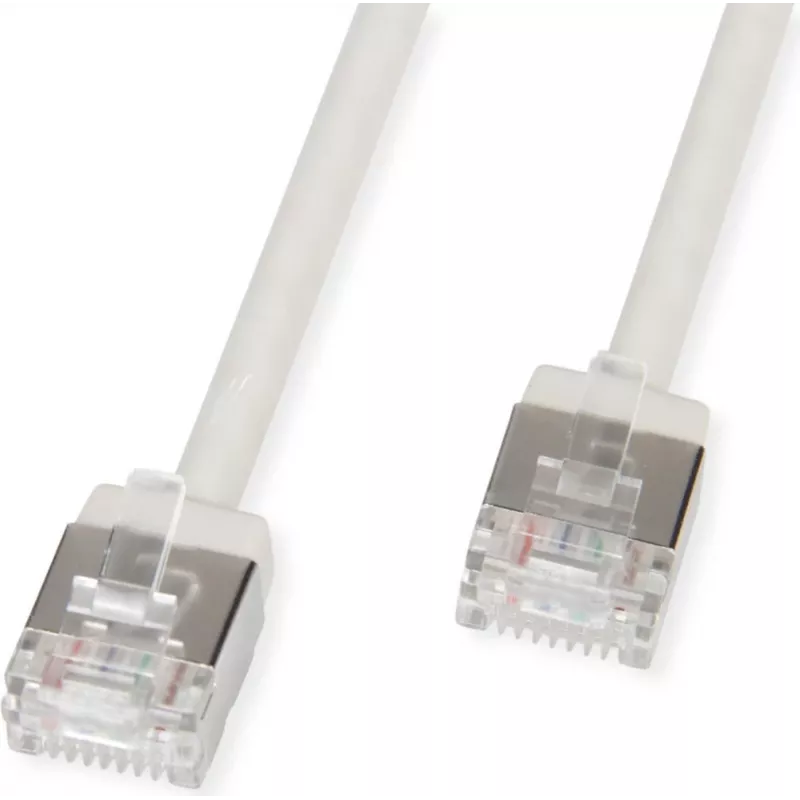 ROLINE U/FTP komutacinis kabelis Cat.6A Ultra- kurzer RJ45 Pilka 1m - Network - FTP (21.15.4501)