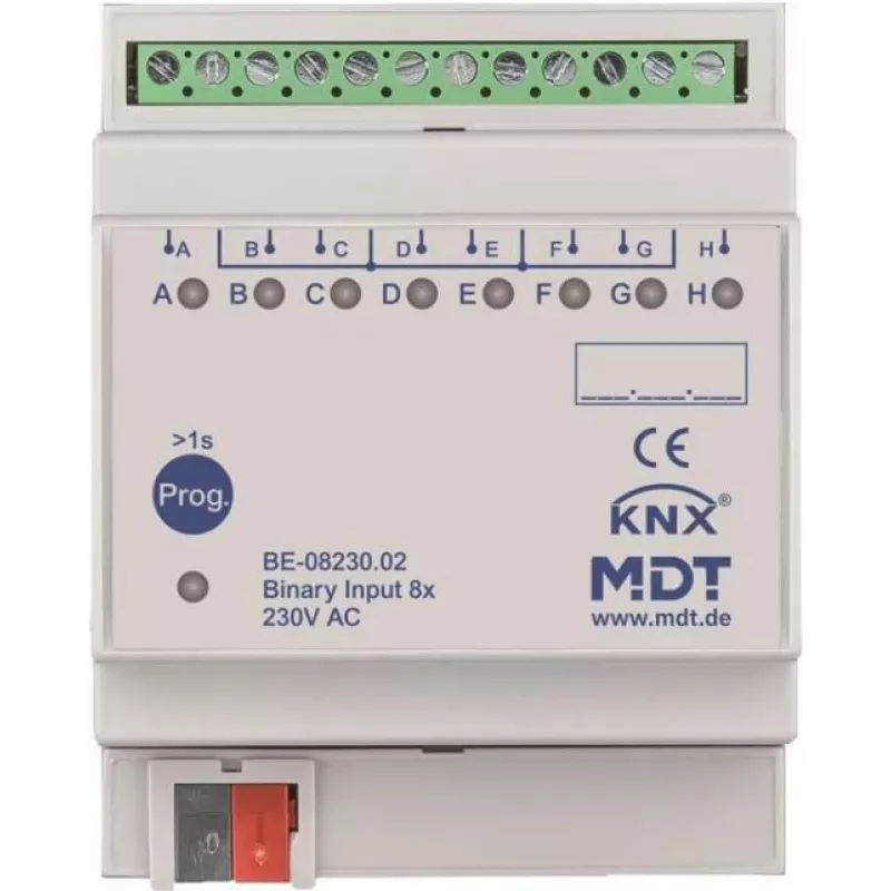 MDT BE-08230.02 dvejetainis įėjimas 8 krypčių 4TE REG 230VAC (BE-08230.02)