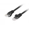 Patchcord cat.6 UTP LSZH CU 1m juodas fluke passed