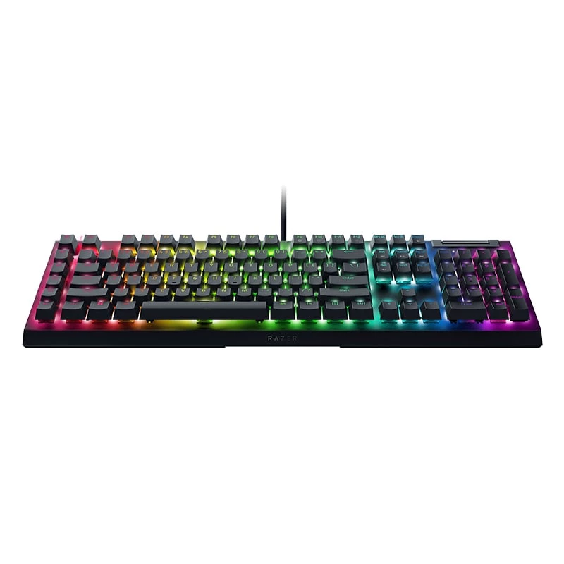 Razer BlackWidow V4 X mechaninė žaidimų klaviatūra, geltoni jungikliai, JAV išdėstymas, laidinė, juoda Razer