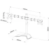 Laikiklis L-21N 2 monitoriams LED/LCD 13-27 colių