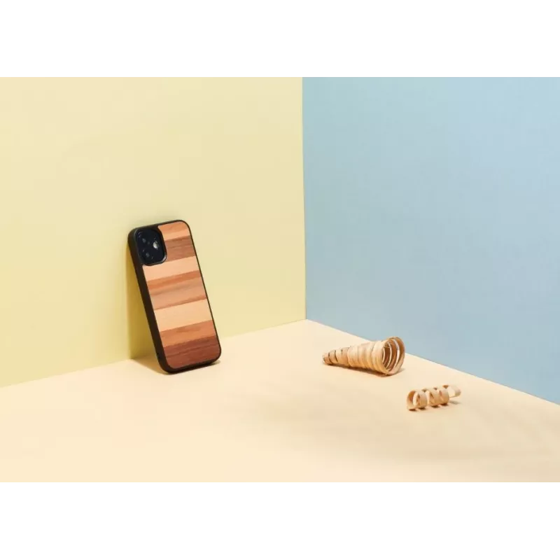 Apsauginis išmaniojo telefono dėklas „man and wood“, skirtas „iPhone 12 mini“ – juodas