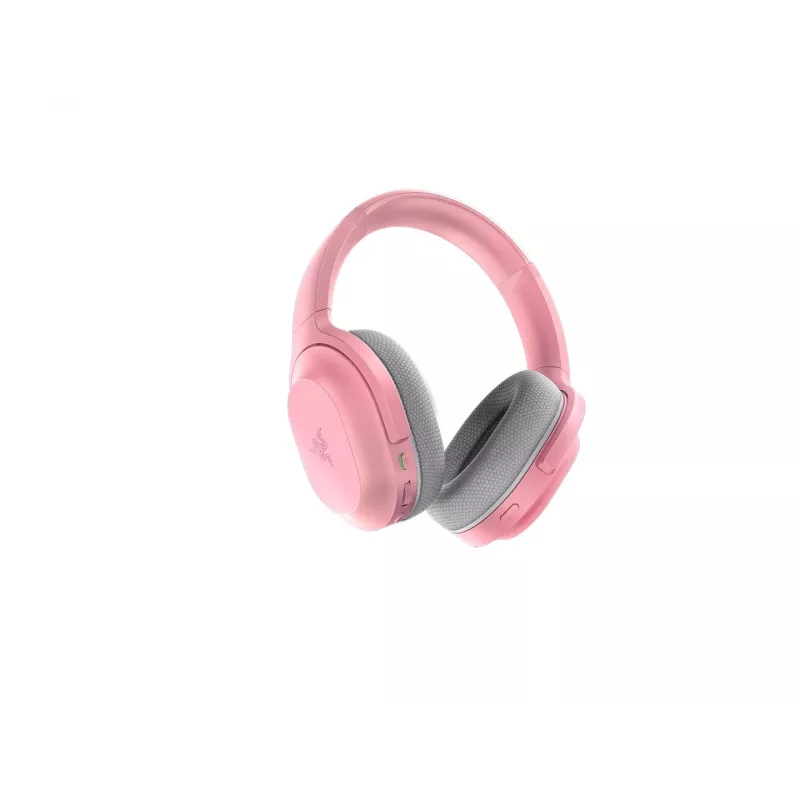 Razer Barracuda belaidės ausinės su lankeliu, žaidimams, USB Type-C, Bluetooth, pilkos, rožinės