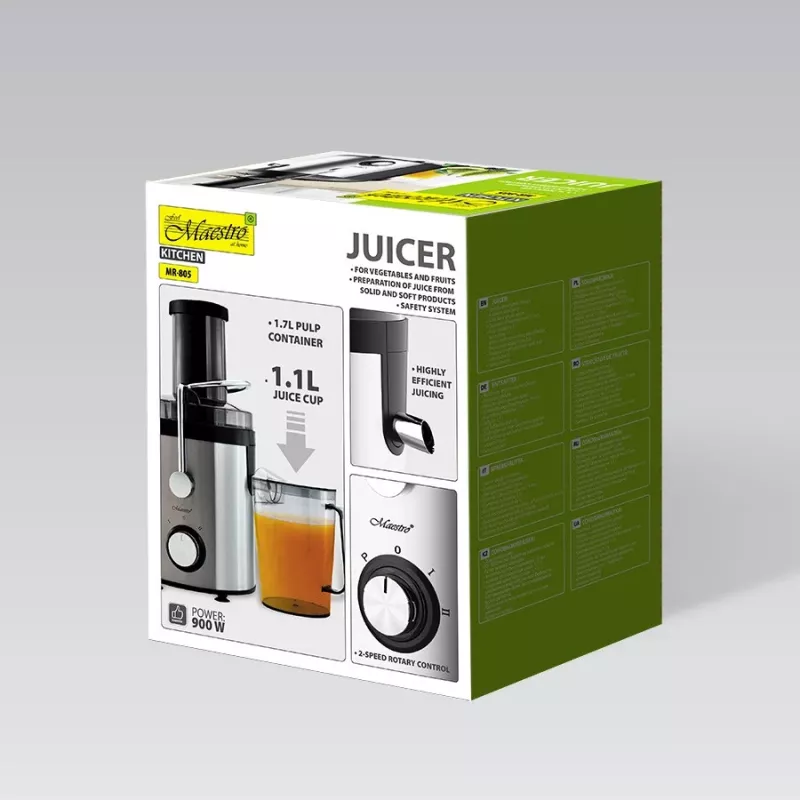 Maestro MR-805 sulčiaspaudė, 900 W, juoda/sidabrinė