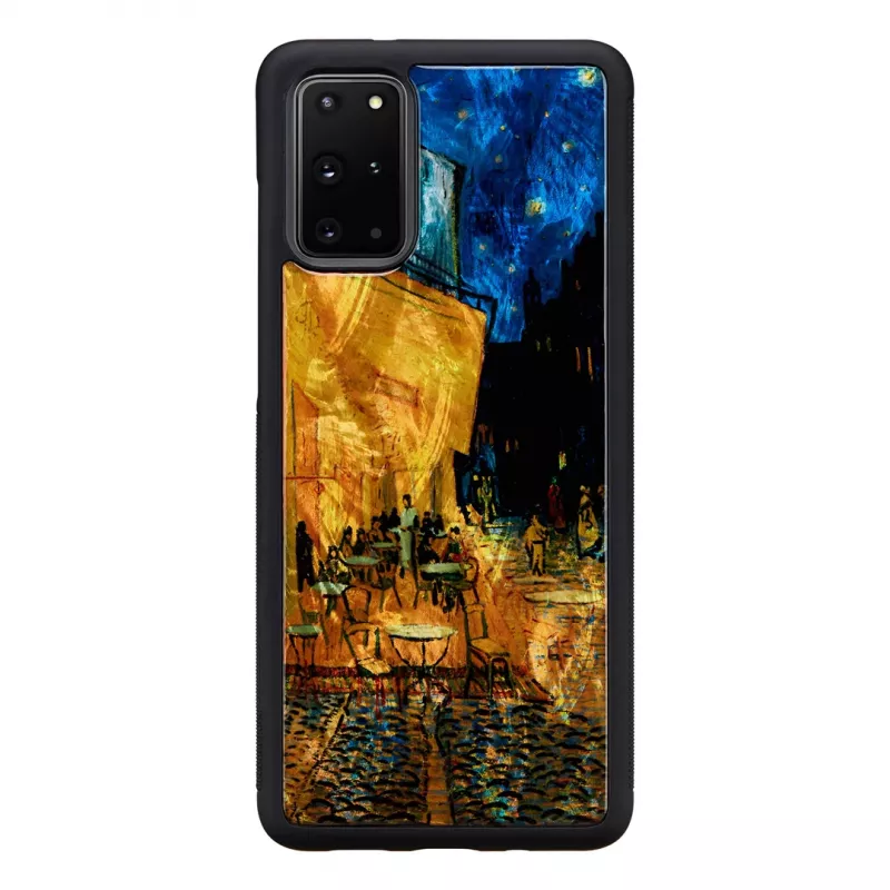 Apsauginis telefono dėklas iKins Samsung Galaxy S20+ — juodas Cafe Terrace