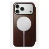 Nomad Modern Leather Folio mobiliojo telefono dėklas iPhone 17 Pro Max — ruda, oda, 6,3 colio ekranas, 4 kortelių kišenės