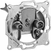 Wentronic Goobay 2 šulinėlių antenos lizdas/galinis lizdas, balta - 1 dB jungties slopinimas (67011)