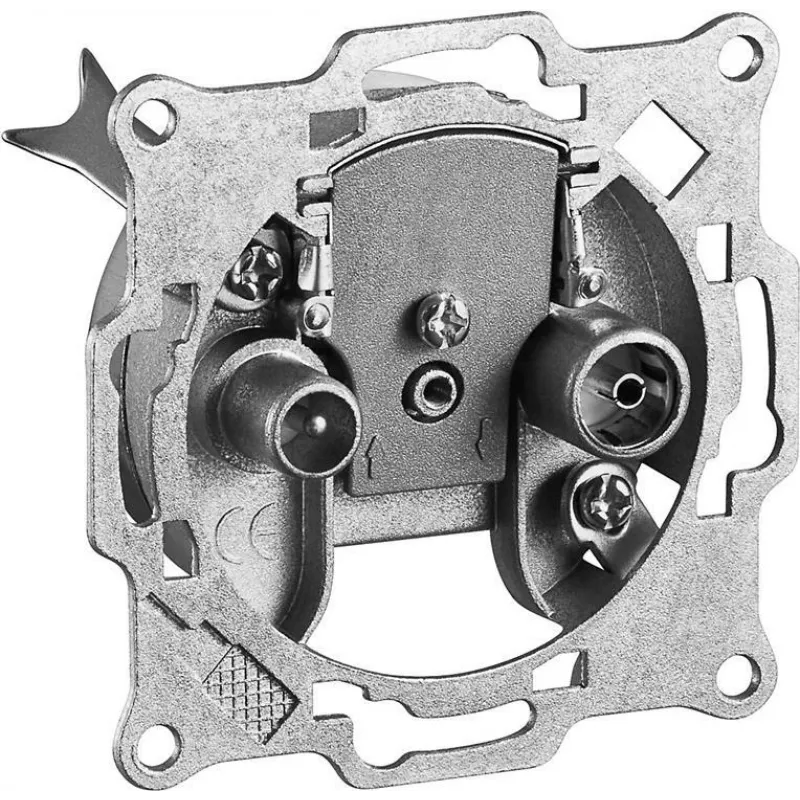 Wentronic Goobay 2 šulinėlių antenos lizdas/galinis lizdas, balta - 1 dB jungties slopinimas (67011)