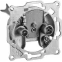 Wentronic Goobay 2 šulinėlių antenos lizdas/galinis lizdas, balta - 1 dB jungties slopinimas (67011)