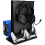 Aušinimo stovas CANYON CS-5 RGB PS5 su įkrovimo funkcija, modelis CND-CSPS5B