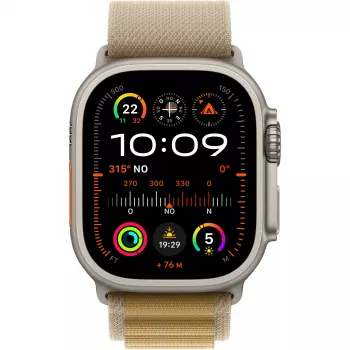 APPLE Watch Ultra 2 GPS + Cellular 49mm Natural Titanium Case su Tan Alpine Loop - Didelis