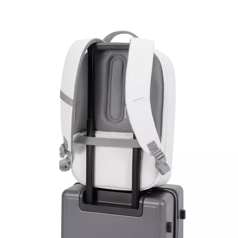 Kuprinė XDDESIGN Bobby Edge apsaugota nuo vagystės balta – 17 l, tinka 16 colių nešiojamam kompiuteriui, atspari vandeniui, 1,1 kg