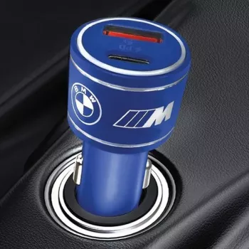 Automobilinis įkroviklis 20W PD-QC 3.0 Fast Blue
