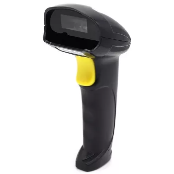 Rankinis laidinis 1D/2D brūkšninių kodų skaitytuvas QOLTEC 50853 — USB, ABS korpusas, 1,65 m laidas, 97×65×167 mm, 105 g