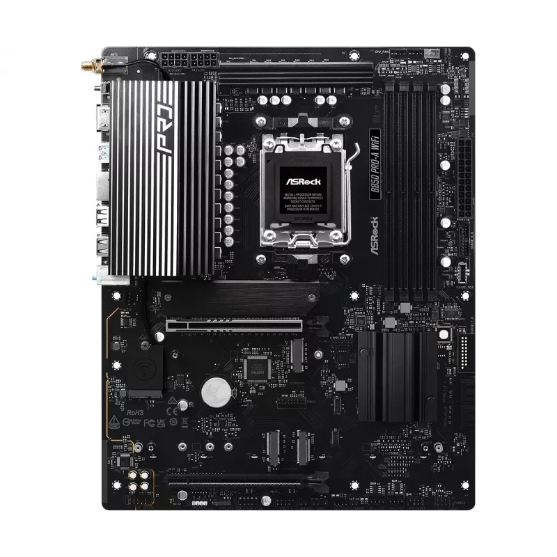 Motininė plokštė ASRock B850 Pro-A WiFi AMD B850 Socket AM5 ATX