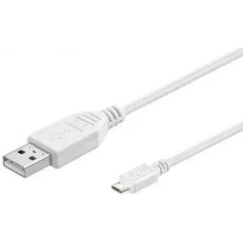 “Microconnect USBABMICRO0,60W” USB laidas USB 2.0 0,6 m USB A į Micro-USB B, baltas