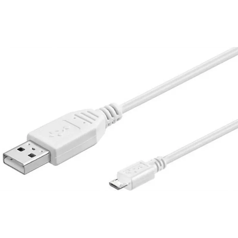 “Microconnect USBABMICRO0,60W” USB laidas USB 2.0 0,6 m USB A į Micro-USB B, baltas