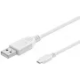 “Microconnect USBABMICRO0,60W” USB laidas USB 2.0 0,6 m USB A į Micro-USB B, baltas