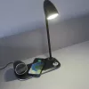 Stalinė lempa Tellur TLL151361 su belaidžiu Qi įkrovikliu ir Bluetooth garsiakalbiu, reguliuojamas apšvietimas