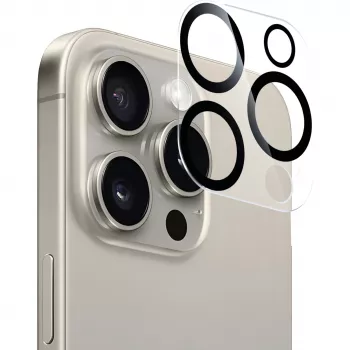 NEVOGLASS 3D kameros apsauginis stiklas, ekrano apsauga permatoma / juoda, iPhone 17 Air