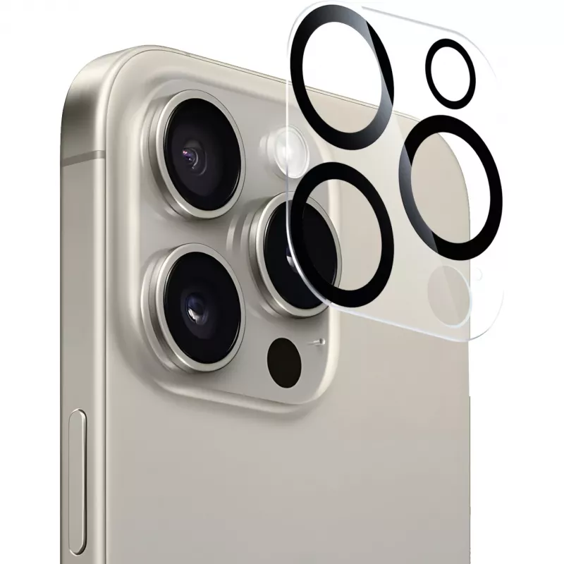 NEVOGLASS 3D kameros apsauginis stiklas, ekrano apsauga permatoma / juoda, iPhone 17 Air
