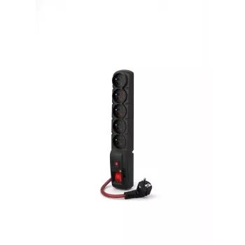 ACAR F5 POWER juodas 5 kintamosios srovės lizdai 230 V 10 m