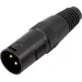 XLR 3 kontaktų jungtis Omnitronic 30208430 — kištukinė/lizdinė garso jungtis, 3 kontaktų