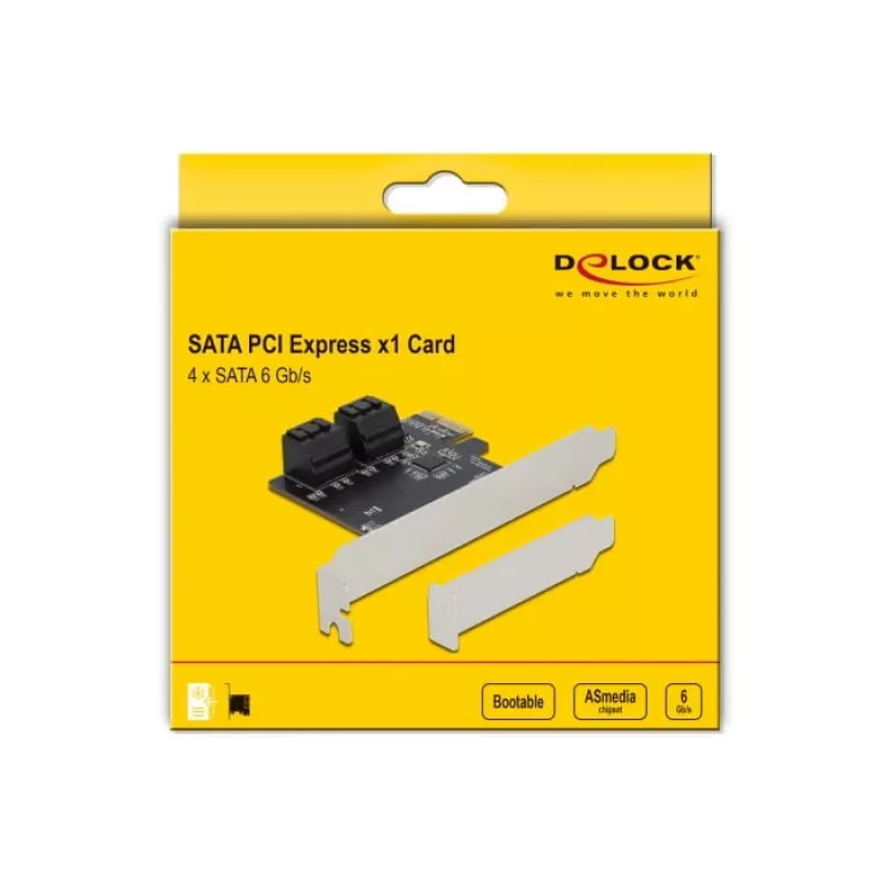 SATA PCI Express x1 kortelė DeLOCK 90010 žemo profilio formos faktorius
