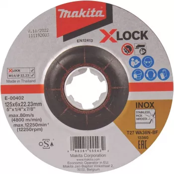 Makita E-00402 – šlifavimo diskas – Metalui – Makita – 2,22 cm – 12,5 cm – 6 mm