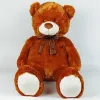 Mascot pliušinis meškiukas su kaspinu 70 cm rudas