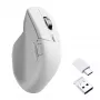 Belaidė optinė pelė Keychron M6S-B72 — dešiniarankė, 12 000 DPI, RF belaidis ryšys + Bluetooth + USB-C, balta