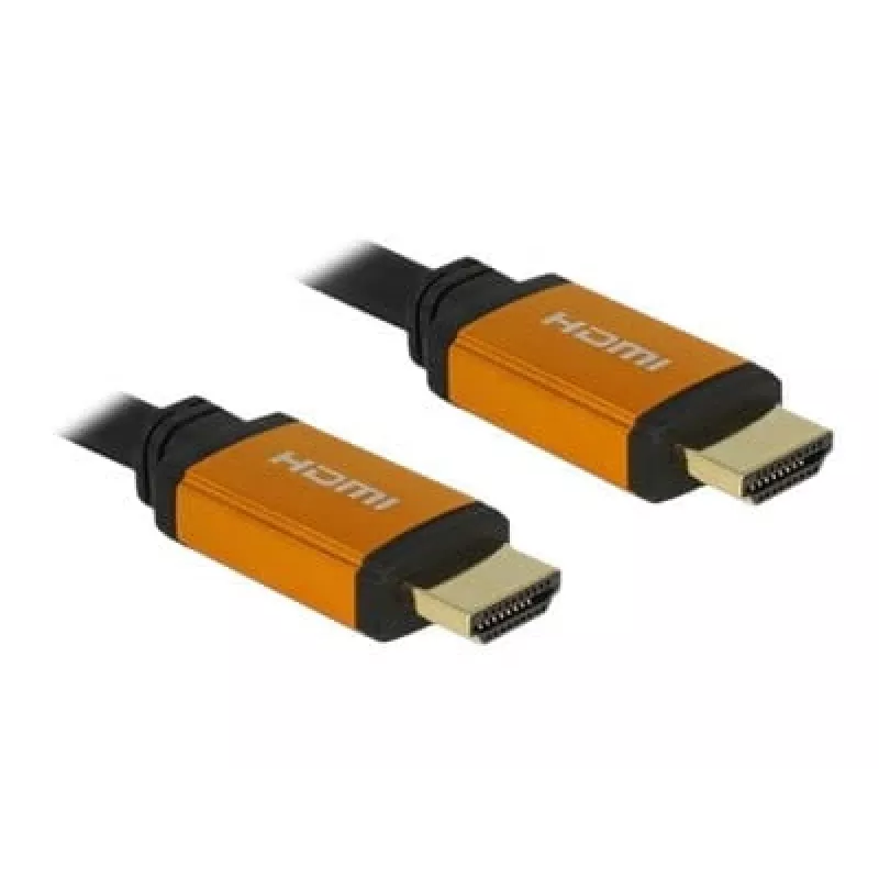 HDMI kabelis DeLOCK 85727 1 m A tipo kištukas – kištukas, juodas, auksinis