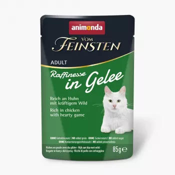 ANIMONDA Vom Feinsten Adult Raffinesse želėje su vištiena ir žvėriena - šlapias kačių maistas - 85 g