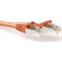 ACT oranžinis 0,50 metro SFTP CAT6A komutacinis kabelis be užsikabinimo su RJ45 jungtimis