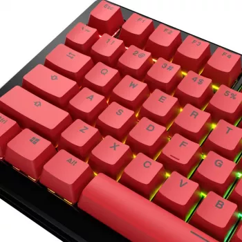 Keycaps GLORIOUS GPBT Basics — PBT, US ANSI layout, red accents