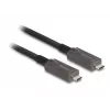 DeLOCK Active Optical USB-C Video + Data + PD kabelis 10 m Juoda