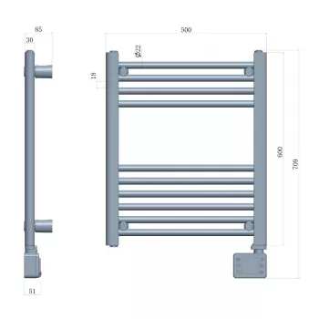 LED elektrinis vonios radiatorius | AD 7823 | Radiatorius | 400 W | Balta | IP24