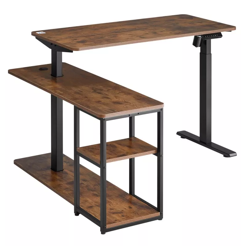 Elektrinis aukščio reguliuojamas stalas ergo office 380623 — maks. aukštis 121 cm, maks. apkrova 70 kg