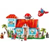 LEGO rinkinys Disney 43268 Paplūdimio namas — modulinis namo modelis, 834 dalys, 5 minifigūrėlės, amžius 9+