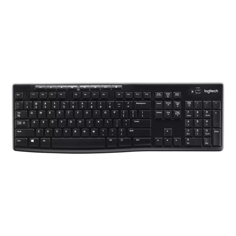 Logitech K270 belaidė klaviatūra su Unifying imtuvu, juoda