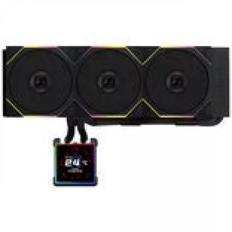 AiO skysčio aušintuvas lian li HydroShift II LCD-S 360mm su RGB ir LCD ekranu