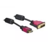 HDMI - DVI laidas DeLOCK 84343 3,0 m kištukas / kištukas