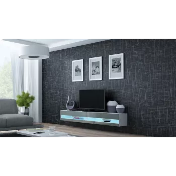 Cama TV stovas VIGO nauja 30/180/40 baltas/pilkas blizgus