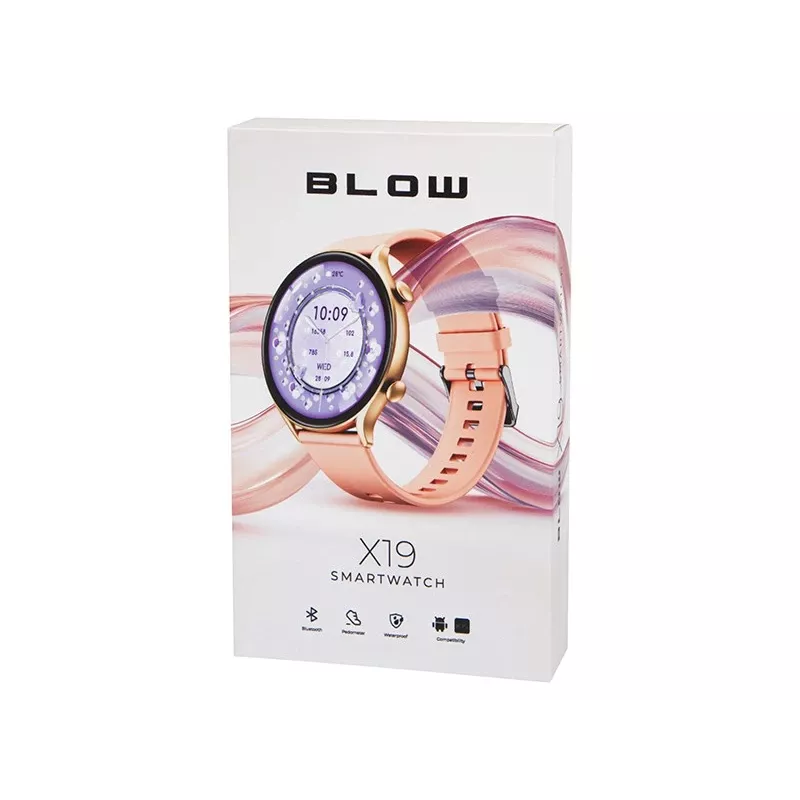 Išmanusis laikrodis BLOW X19 Bluetooth rožinis