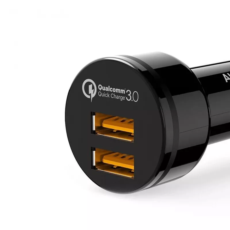 CC-T8 itin greitas automobilinis pakrovėjas 2xUSB 3.0 6A 36W + micro USB kabelis 1m