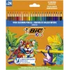 BIC spalvoti pieštukai Kids Smooth rinkinys, 24 spalvos